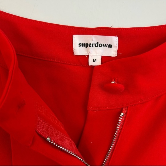 Superdown Wendy Angle Down Red Trouser Pants Size Medium - Picture 6 of 10